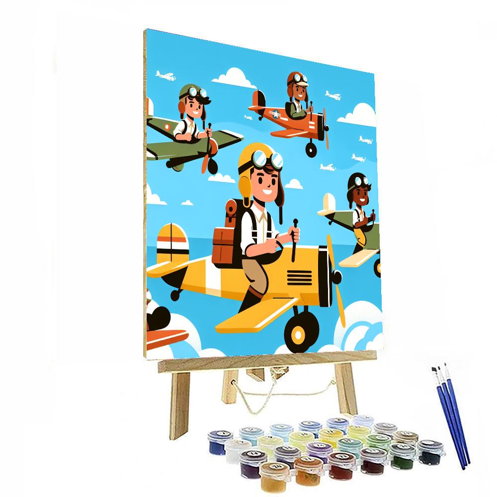 Aviation Pioneer Adventure Painting By Numbers Kit