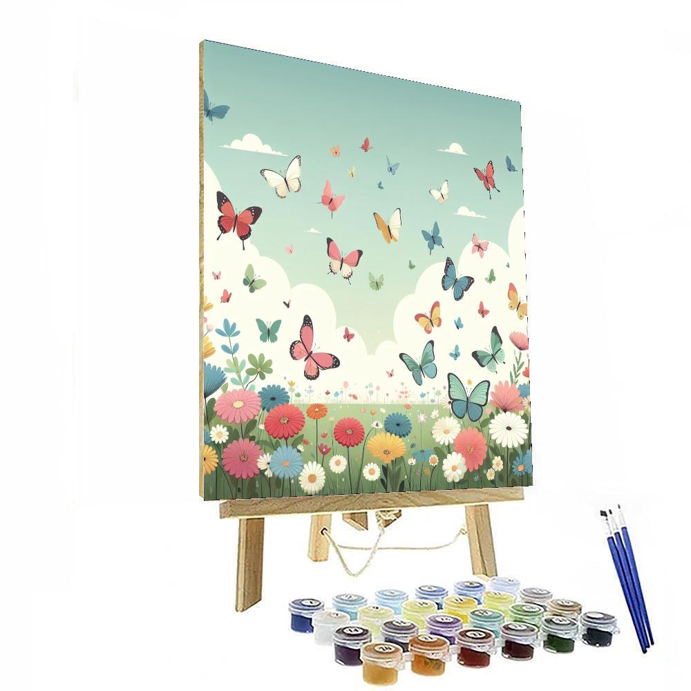Blissful Butterfly Haven Numbered Painting Kits