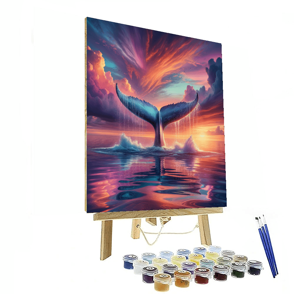 Whale Tail at Sunset - DIY Painting By Numbers Kit