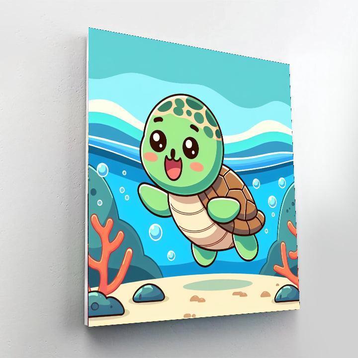 Jolly Sea Turtle Voyage Paint By Color