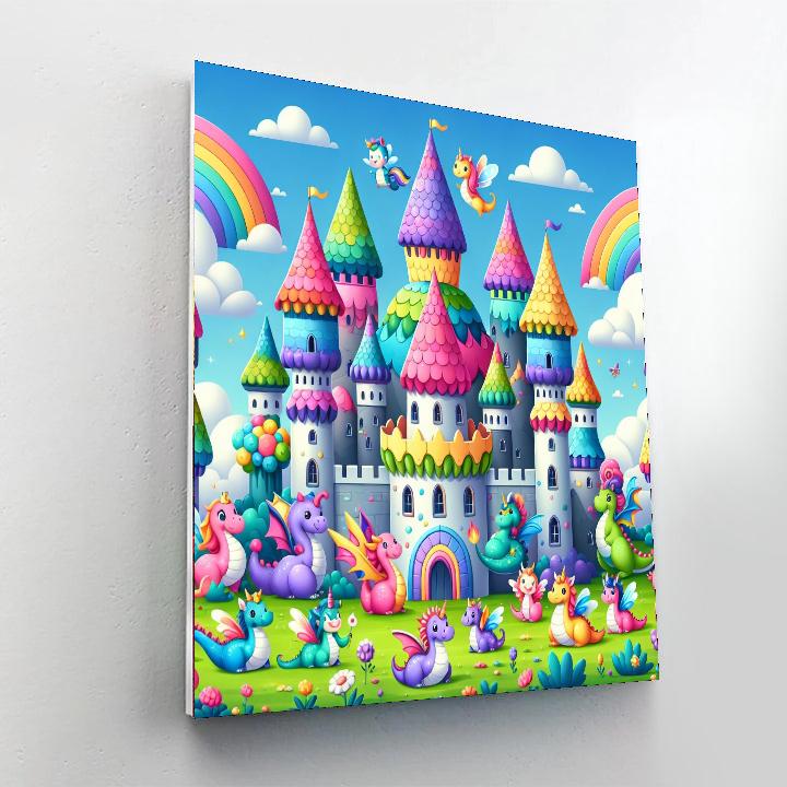 Charming Castle Realm Paint By Numbers