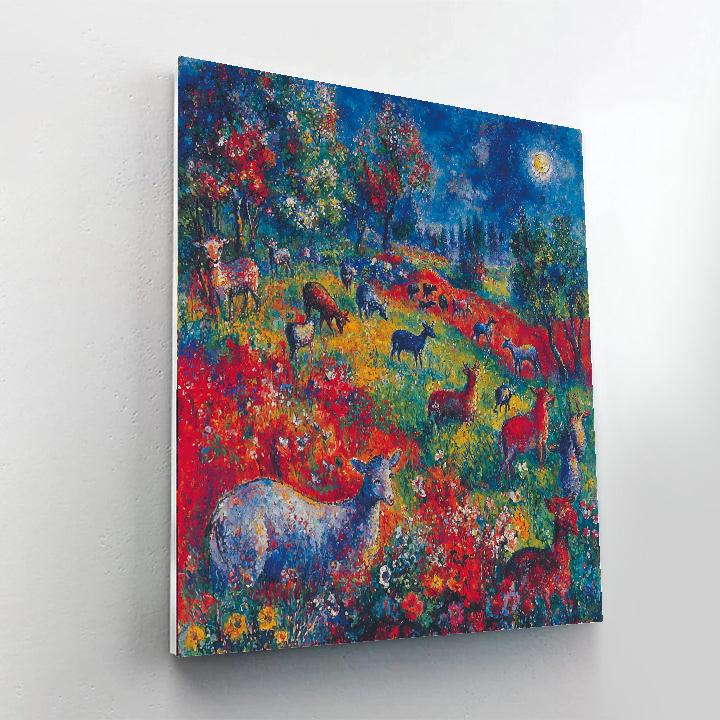 Marc Chagall Inspired Mystic Animals In Harmony  Paint By Numbers