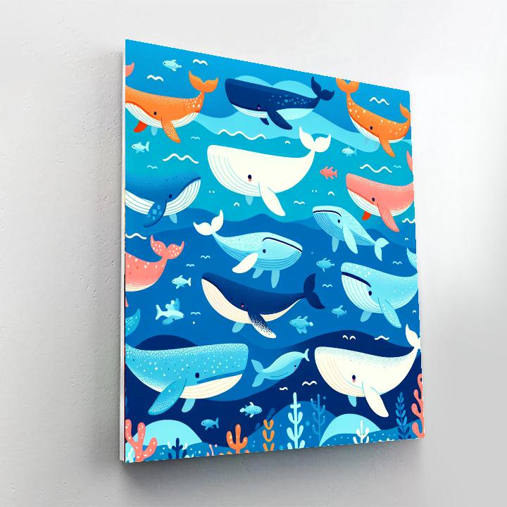 Whimsical Whale Watch Paint By Color