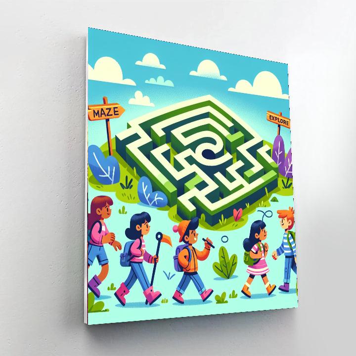 Mystery Maze Number Painting