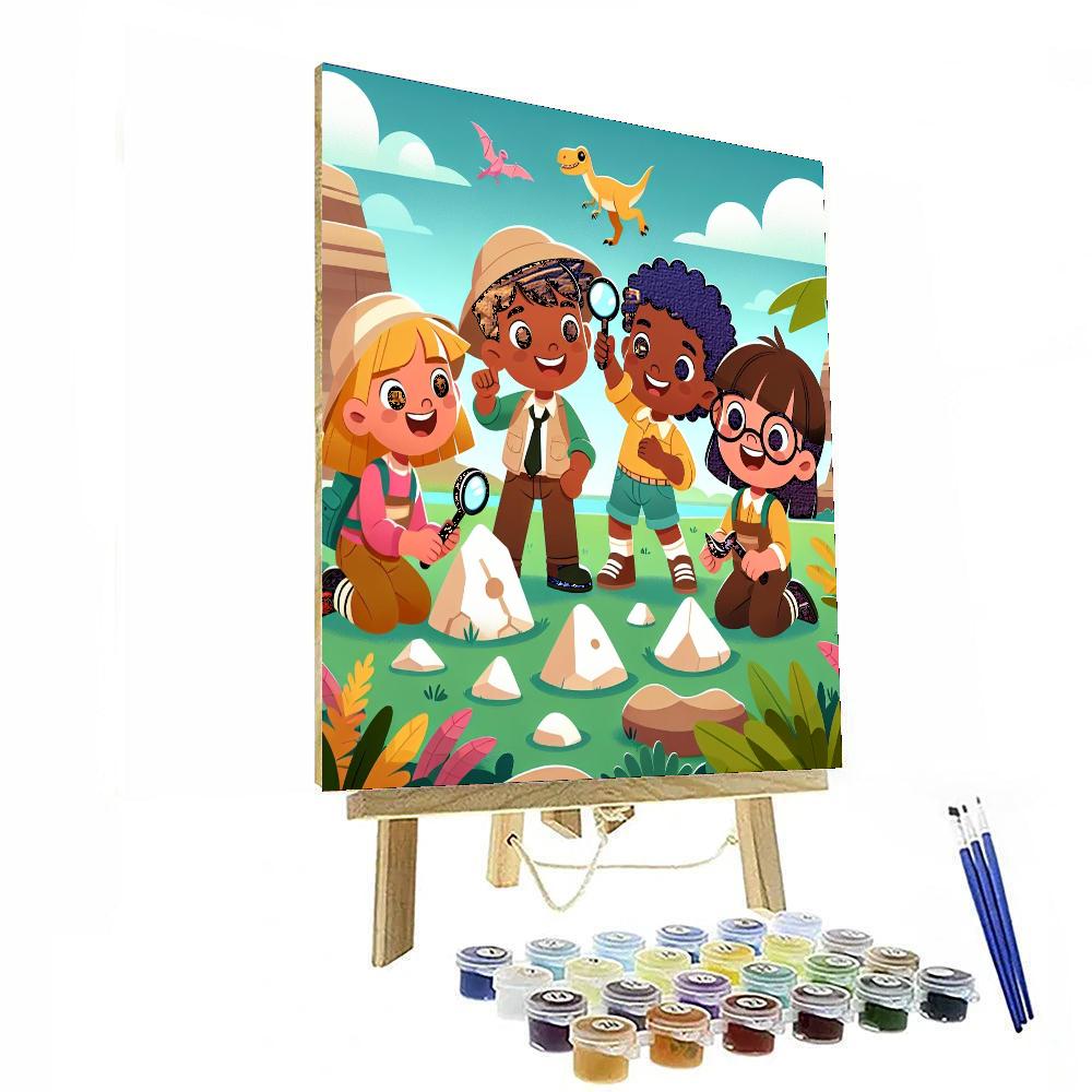 Dino Detective Discovery Number Painting