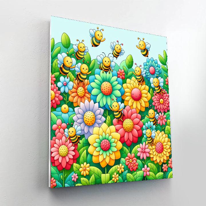 Bubbly Bee Ballet Paint By Color