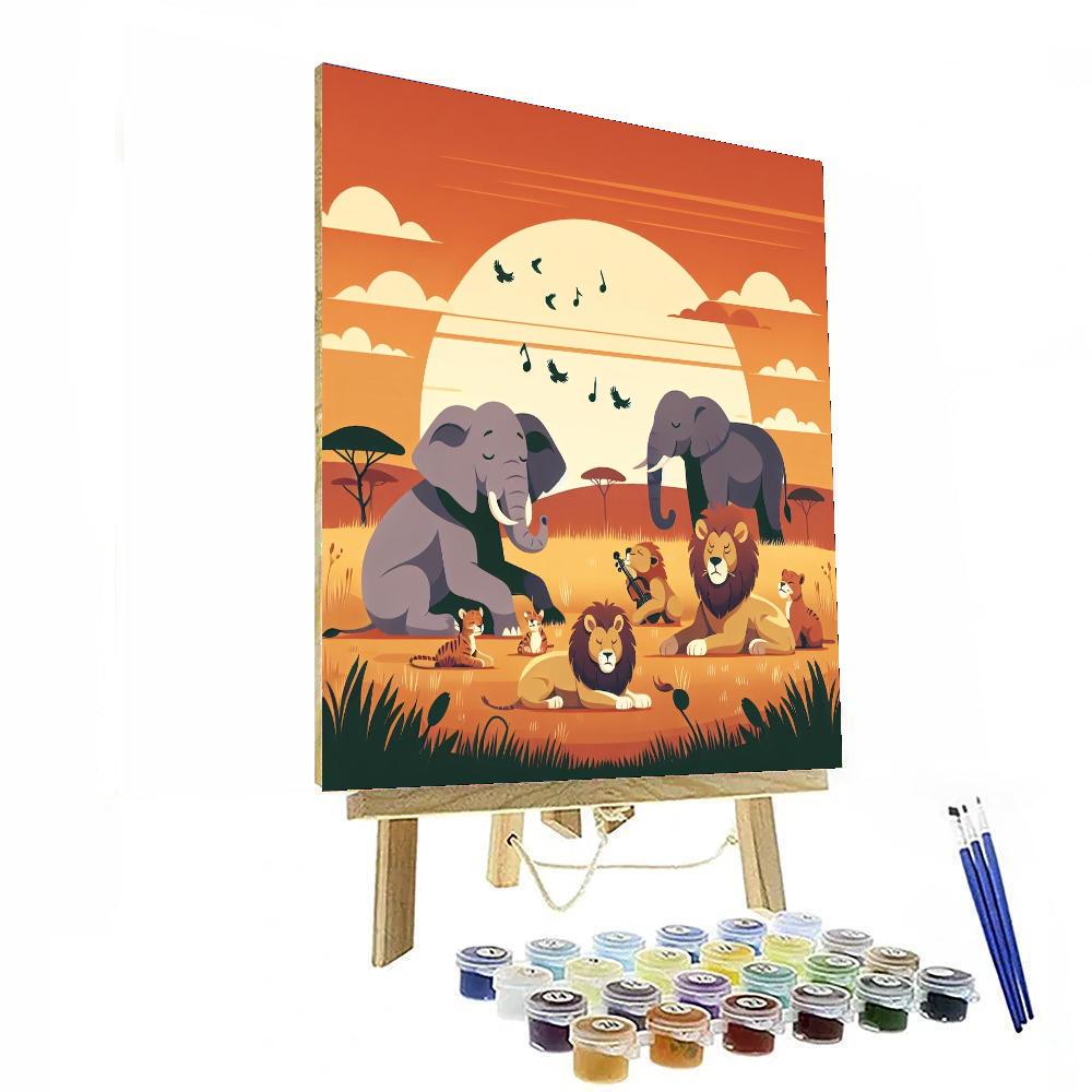 Sunset Safari Serenade Number Painting