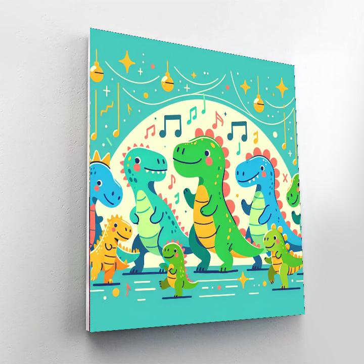 Dinosaur Disco Delight Numbered Painting Kits