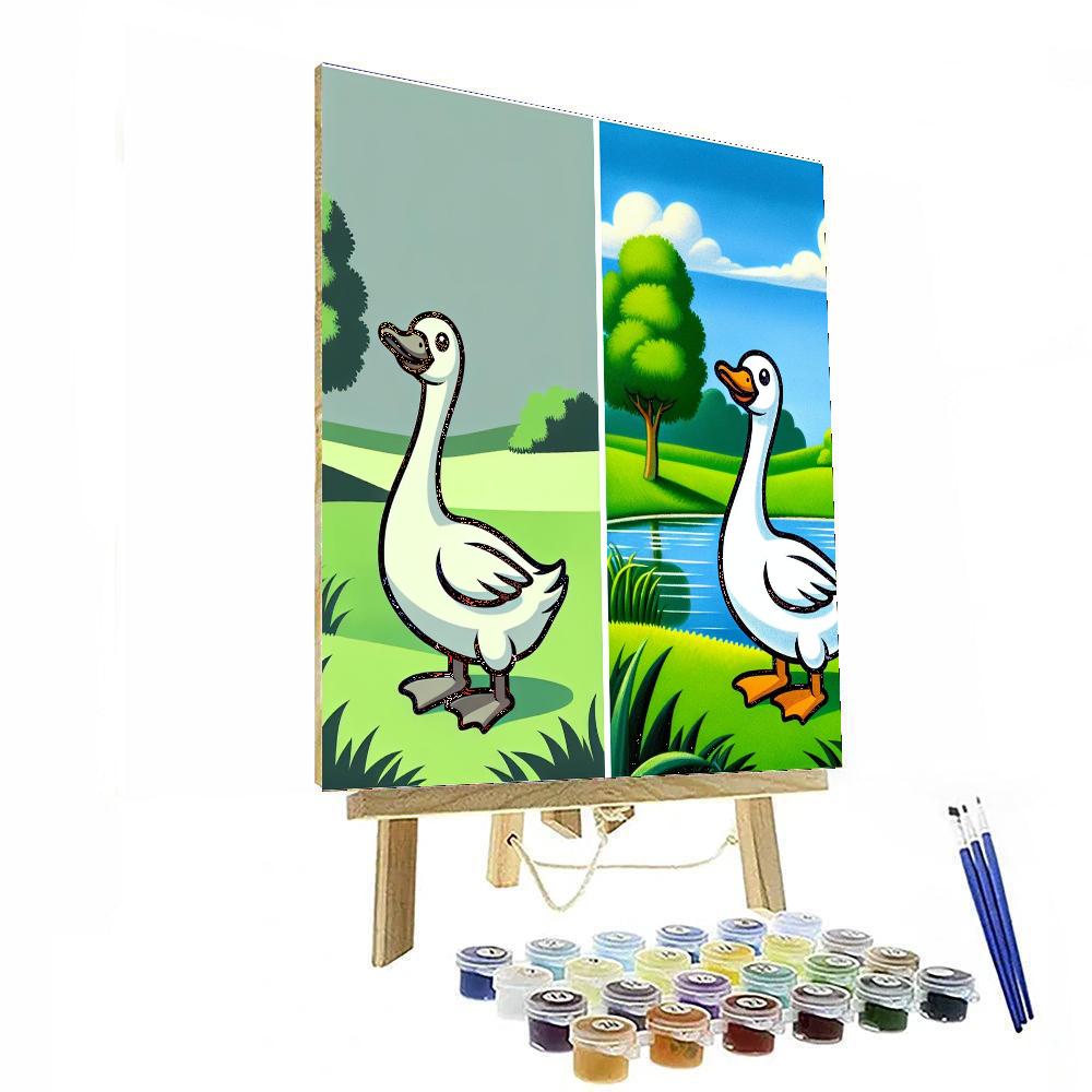 Gleeful Goose Paint By Numbers Art