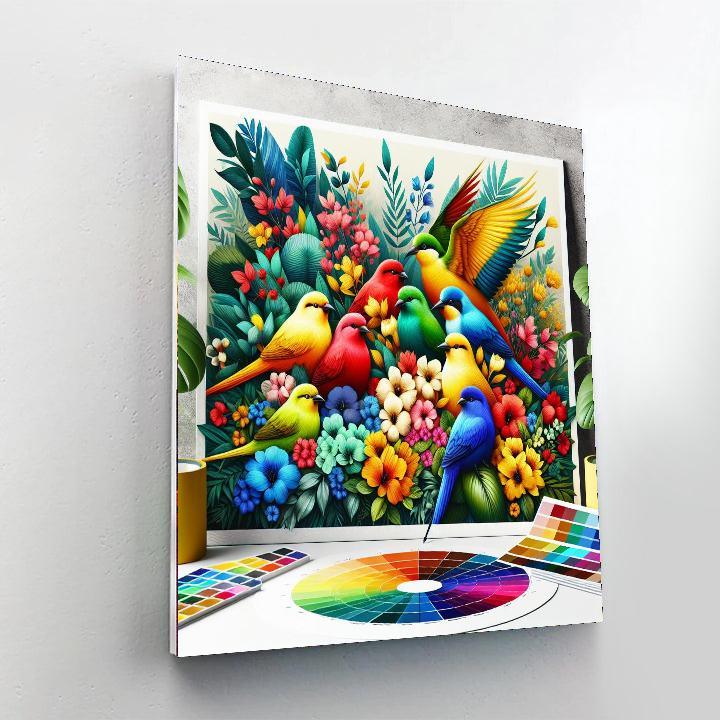 Colorful Birdwatching Paint By Number