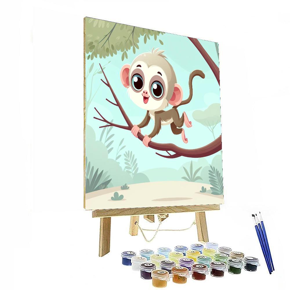 Vibrant Vervet Monkey Paint By Numbers Art