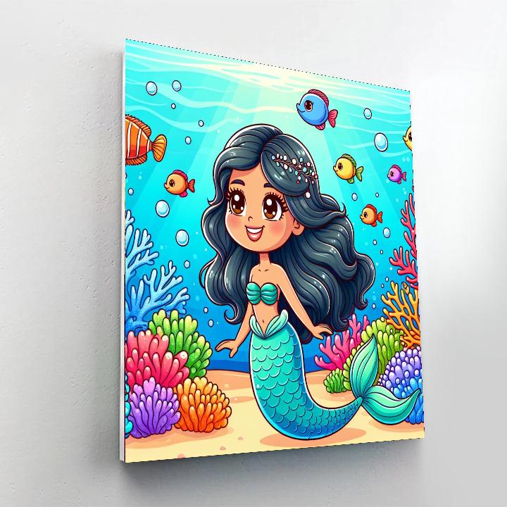 Oceanic Adventure With Mermaids Number Painting