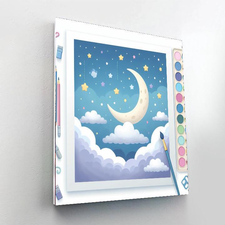 Dreamy Moonlit Nightscape Numbered Painting Kits