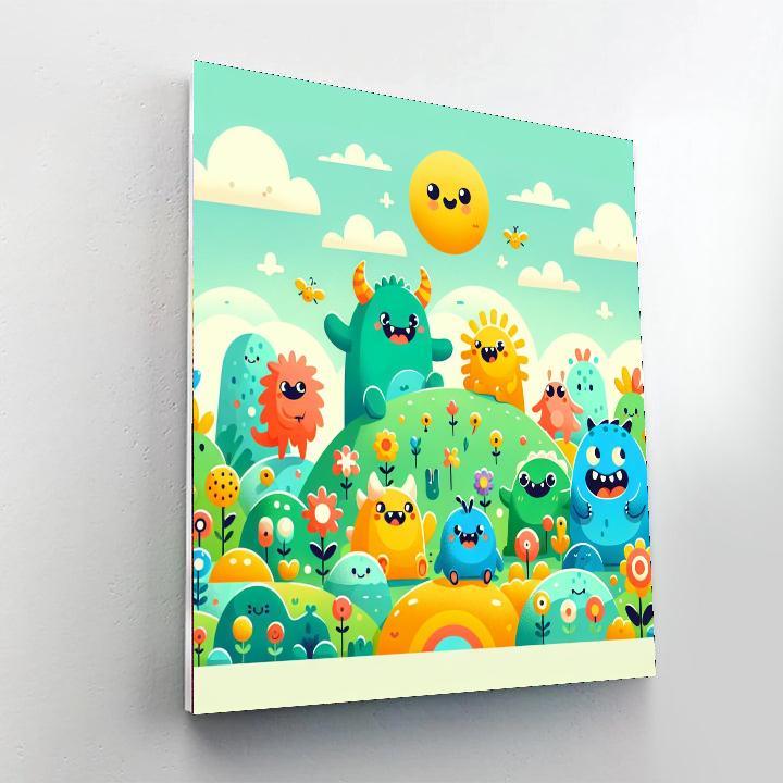 Fun With Friendly Monsters Paint By Color