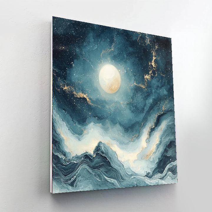 Zhao Mengfu Inspired Cosmic Serenity In Ink  Paint By Number