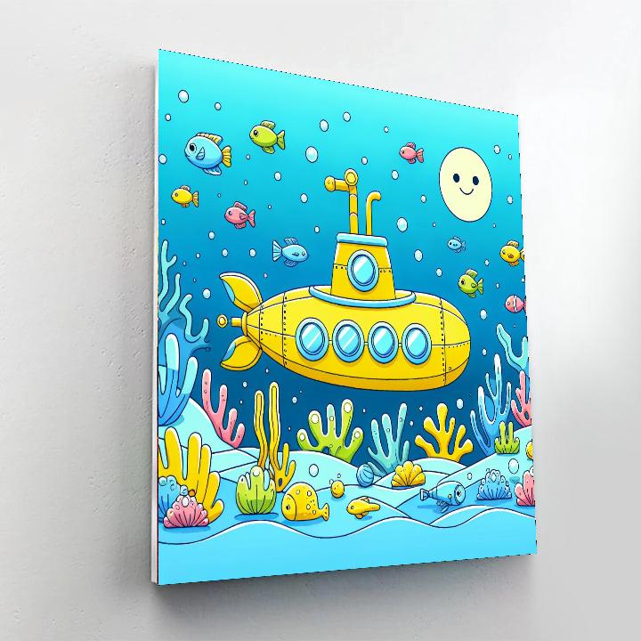 Mystery Submarine Expedition Paint By Numbers Art