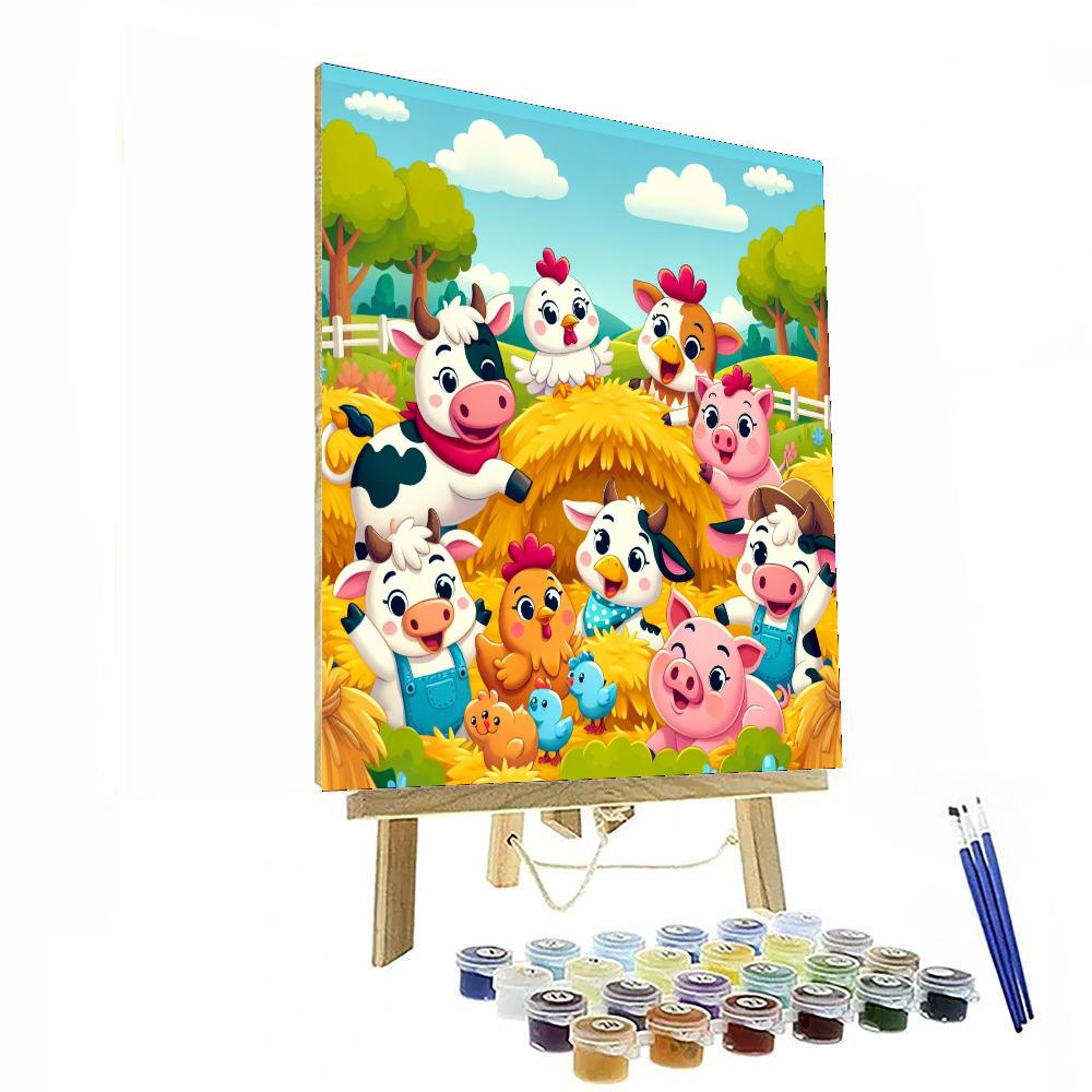 Friendly Farm Fiesta Painting By Numbers Kit