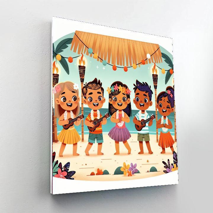 Tropical Island Luau Paint By Numbers