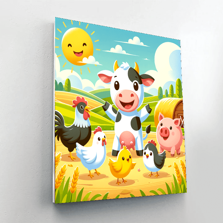 Cheerful Farmyard Paint By Numbers Kits