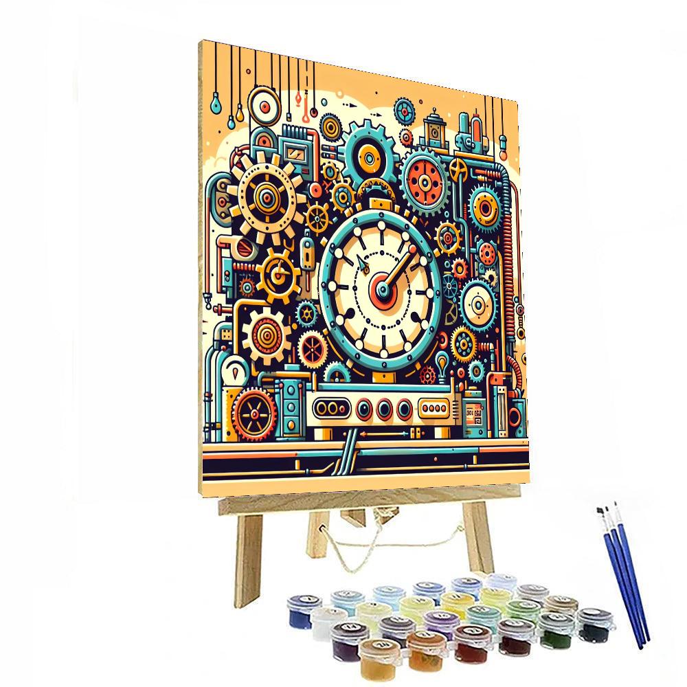 Steampunk Time Machine Paint By Number