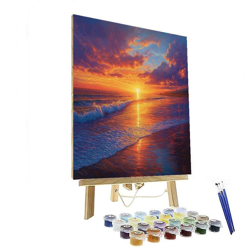 J.M.W. Turner Inspired Golden Horizon At Dusk  Paint By Numbers Kits