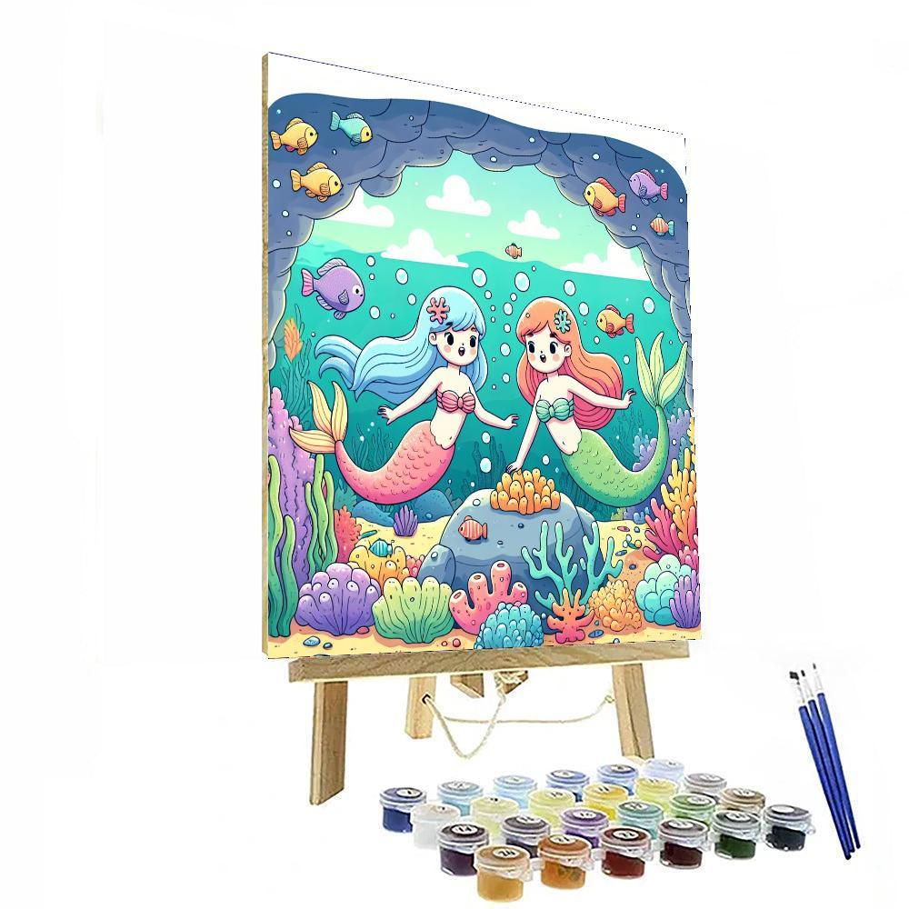 Enchanted Mermaid Grotto Painting By Numbers Kit