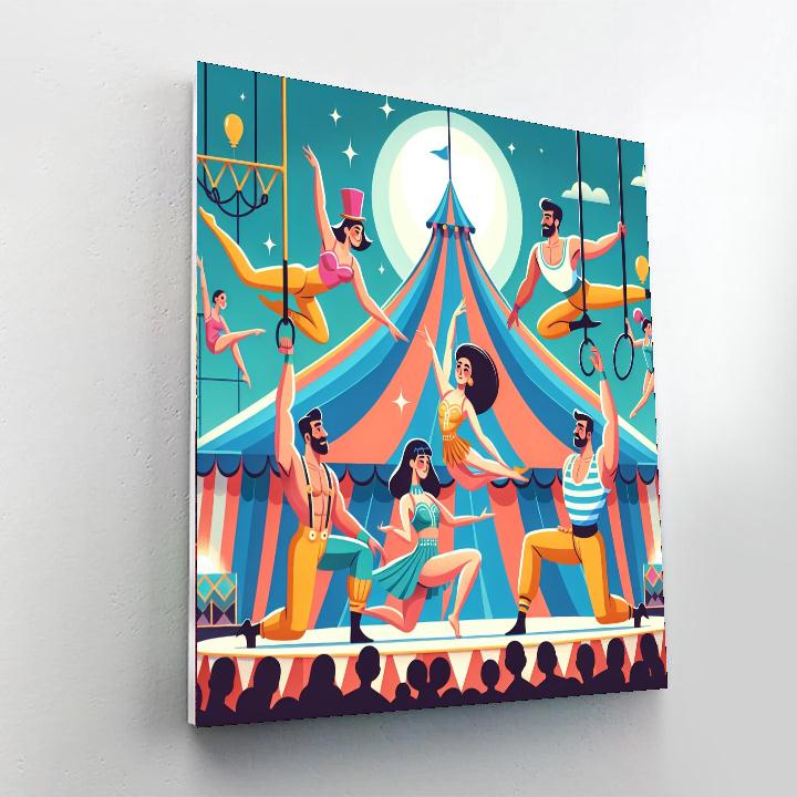 Circus Acrobatics Extravaganza DIY Paint By Numbers
