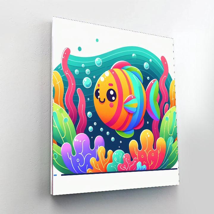 Sunny Rainbow Fish Paint By Numbers Kits