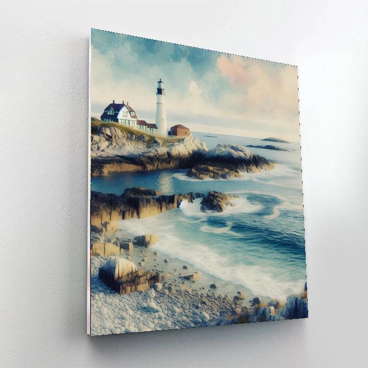 Lighthouse Coastline Peace DIY Paint By Numbers