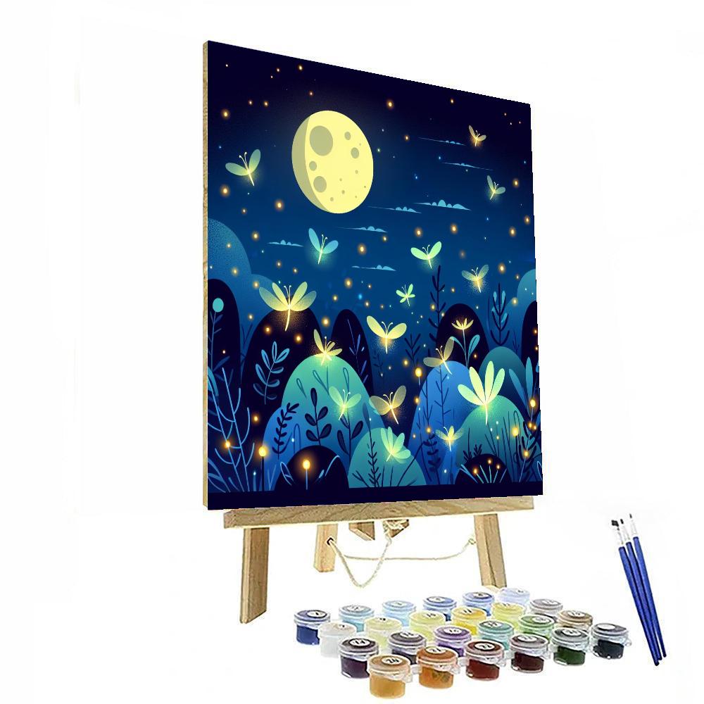 Fluttering Fireflies Paint By Numbers Art