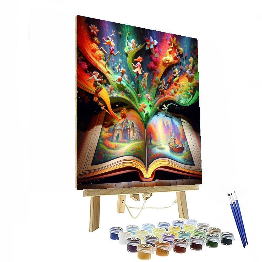 Charming Fairy Tale Book Painting Number Kit
