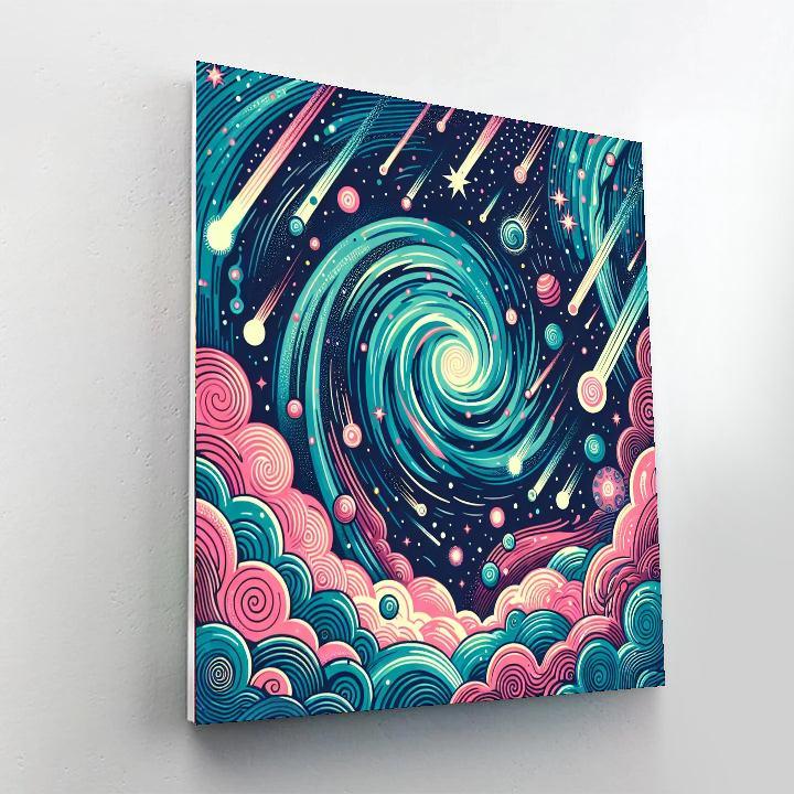 Cosmic Carousel Of Stars Paint By Number