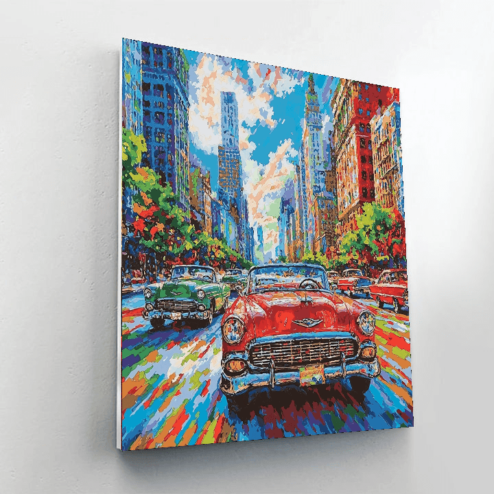 Edward Hopper Inspired Vintage Automobiles Paint By Numbers Kits