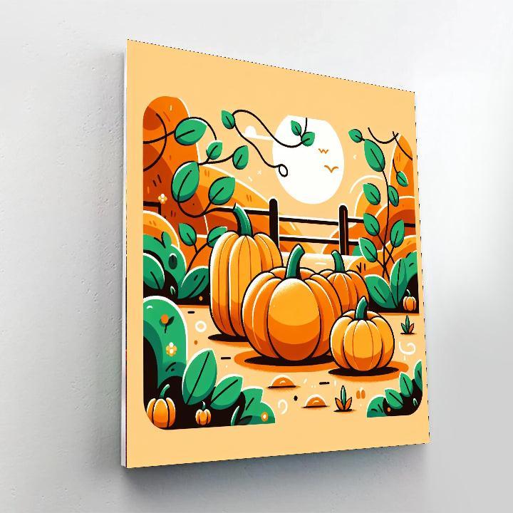 Pumpkin Patch Paint By Numbers Art