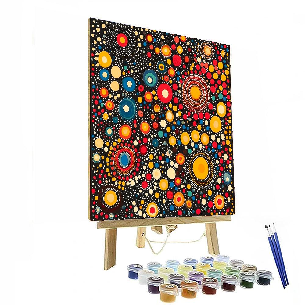 Yayoi Kusama Inspired Harmony Of Dots  DIY Paint By Numbers