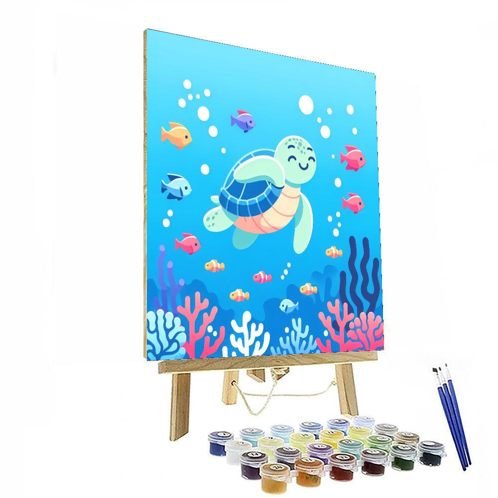 Colorful Sea Turtle Voyage Paint By Color