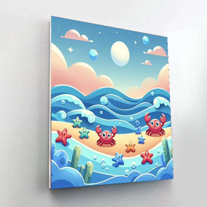Playful Ocean Playground Painting By Numbers Kit