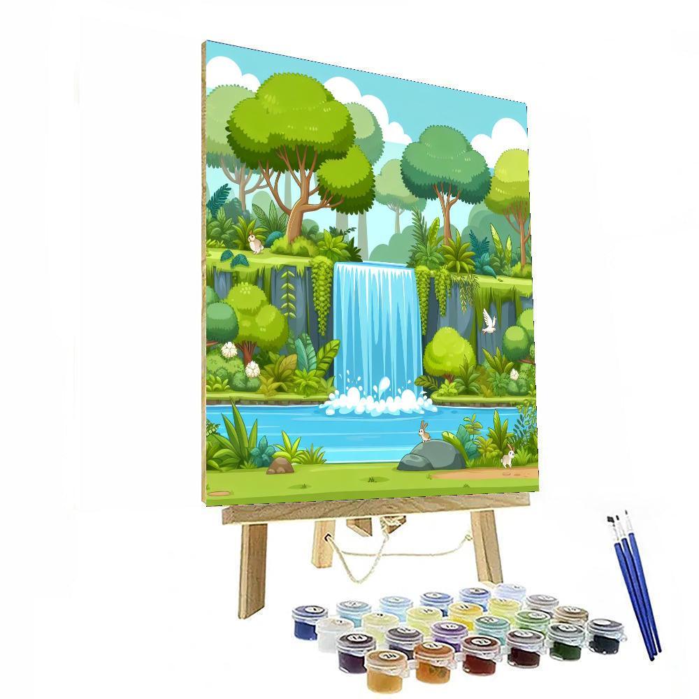 Nature's Waterfall Wonder Numbered Painting Kits