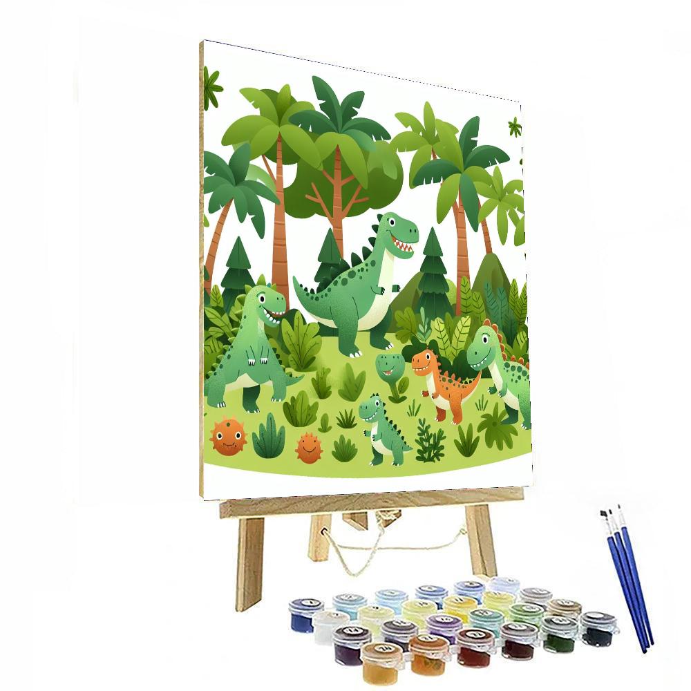 Dinosaur Exploration Day DIY Paint By Numbers