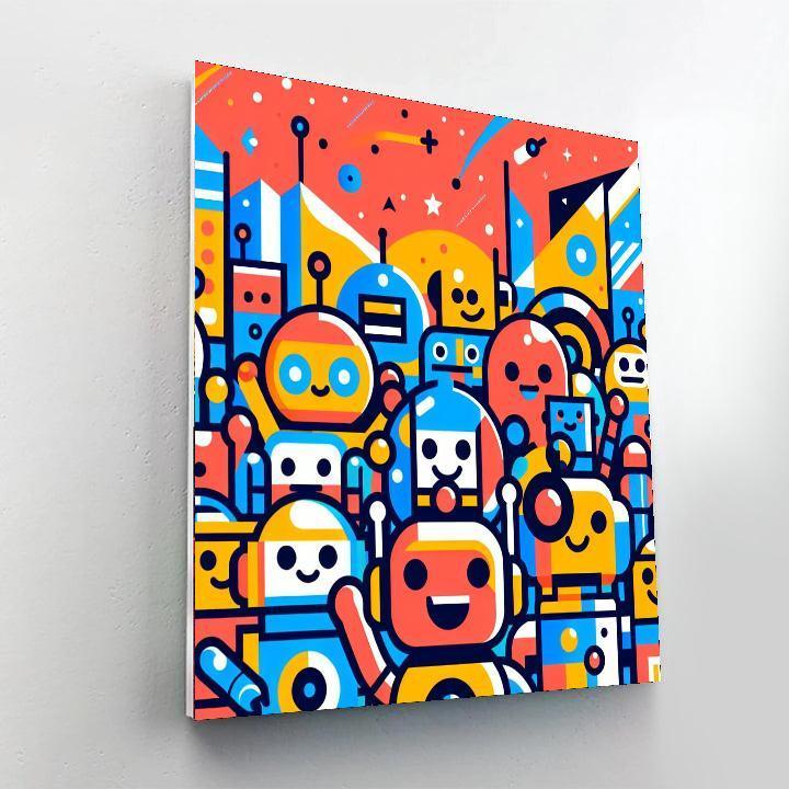 Robot Galaxy DIY Paint By Numbers