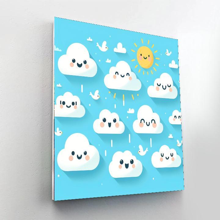 Charming Cloud Friends Paint By Number