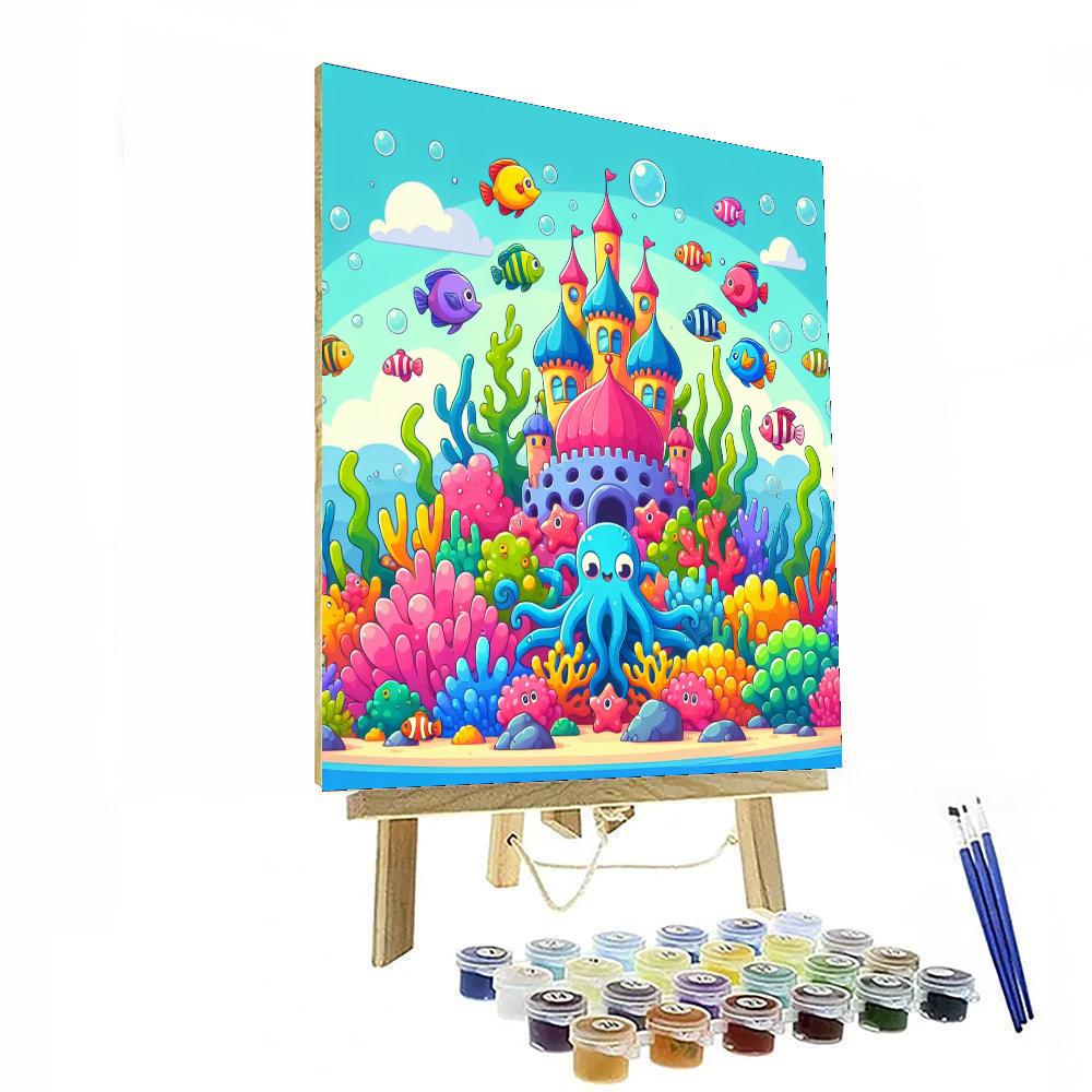 Colorful Coral Castle Number Painting