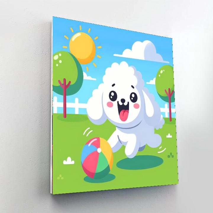 Playful Poodle DIY Paint By Numbers