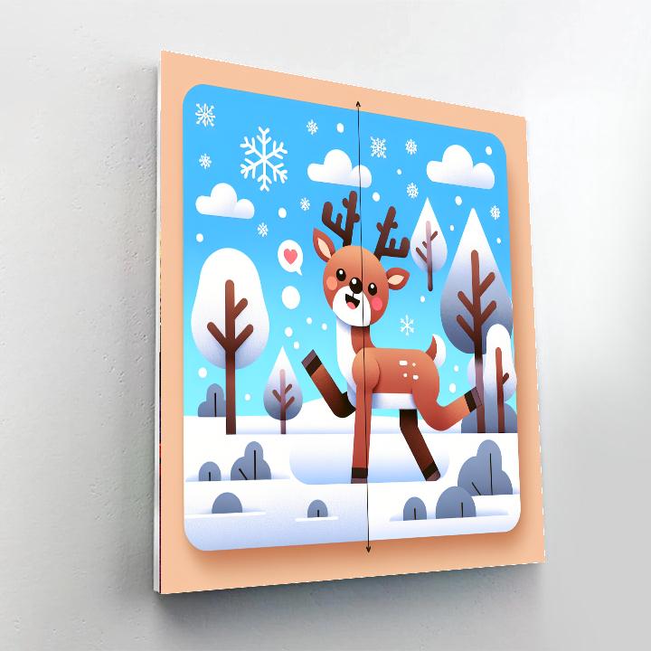 Festive Reindeer Celebration Paint By Numbers Art