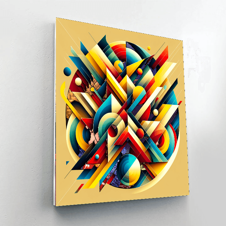 Geometric Abstractions Painting Number Kit