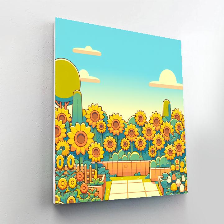 Sunflower Garden Joy Paint By Color