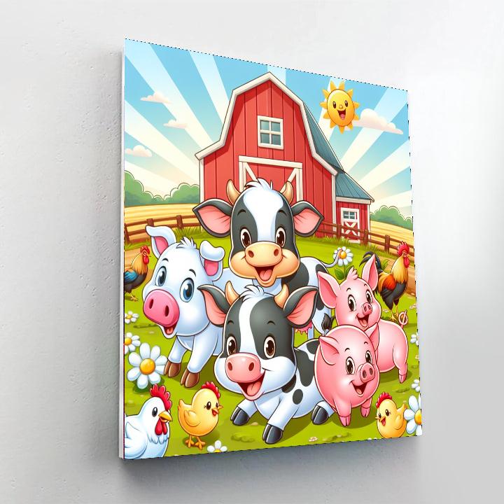 Jolly Farm Fun Paint By Numbers Art