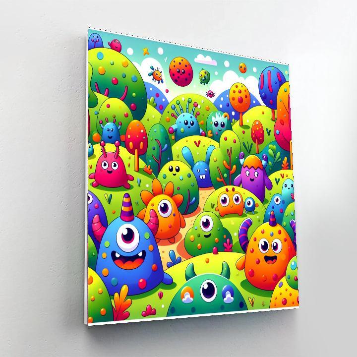 Friendly Monster Kingdom Painting By Numbers Kit
