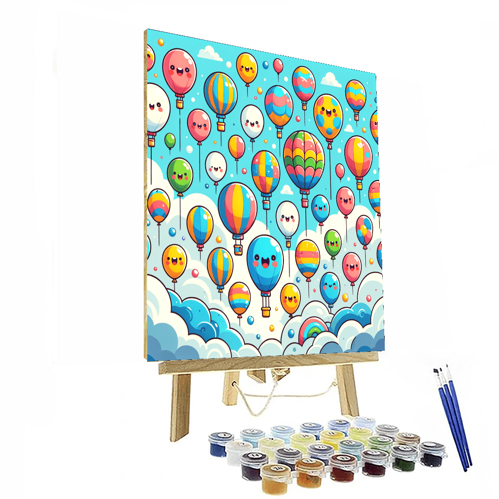 Cheerful Balloon Festival Paint By Number