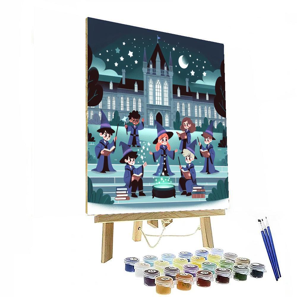 Moonlit Magic School Paint By Numbers Art